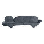 104" Gray Velvet Sofa