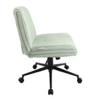 Pink and Black Adjustable Height Faux Fur Swivel Rolling Gaming Chair