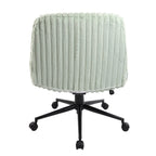 Pink and Black Adjustable Height Faux Fur Swivel Rolling Gaming Chair