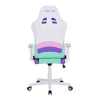 Pink Purple And White And White Swivel Rolling Gaming Chair