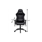 Black Swivel Rolling Racecar Gaming Chair