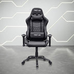 Black Swivel Rolling Racecar Gaming Chair