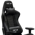 Black Swivel Rolling Racecar Gaming Chair