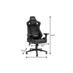Black Swivel Rolling Racecar Gaming Chair