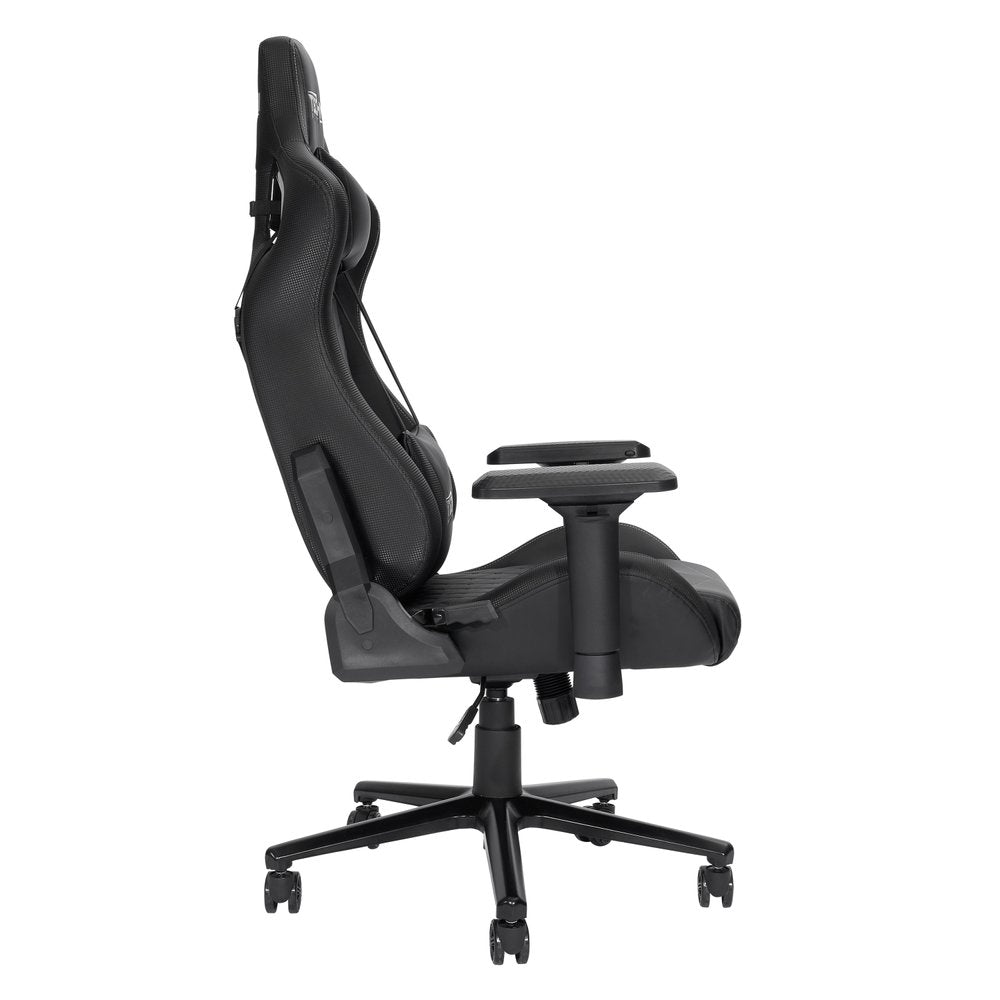Black Swivel Rolling Racecar Gaming Chair