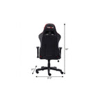Black And Red And Black Swivel Rolling Gaming Chair