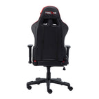 Black And Red And Black Swivel Rolling Gaming Chair