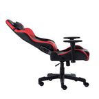 Black And Red And Black Swivel Rolling Gaming Chair