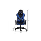 Blue And Black Swivel Rolling Gaming Chair