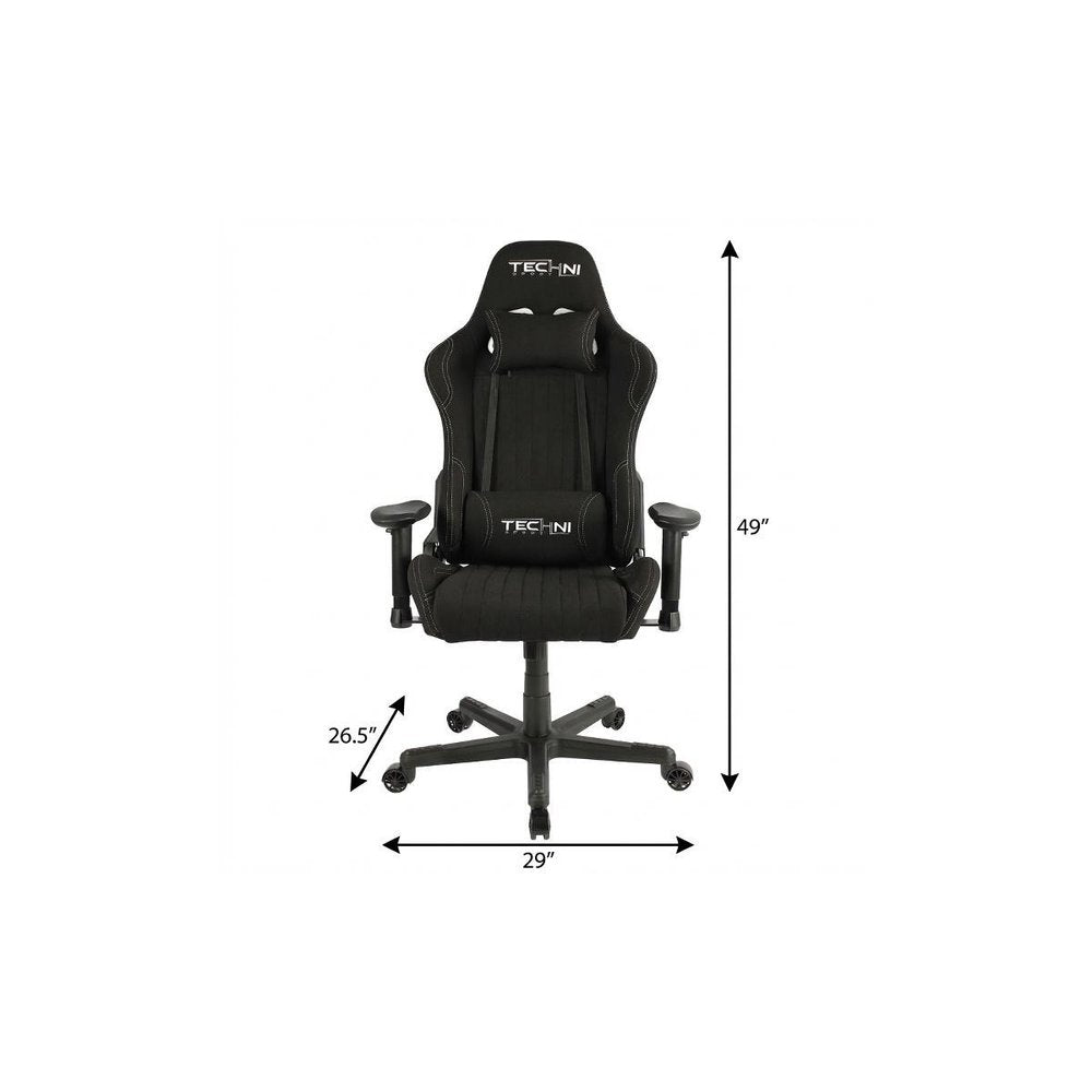 Black Swivel Rolling Gaming Chair