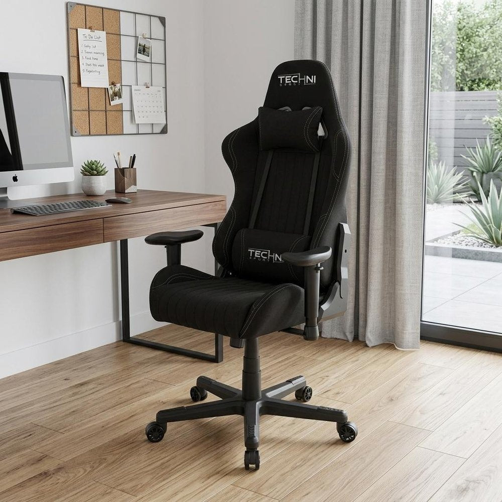 Black Swivel Rolling Gaming Chair