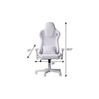 White Velvet Swivel Rolling Gaming Chair