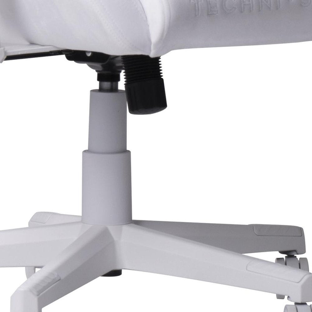 White Velvet Swivel Rolling Gaming Chair