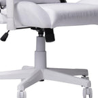 White Velvet Swivel Rolling Gaming Chair