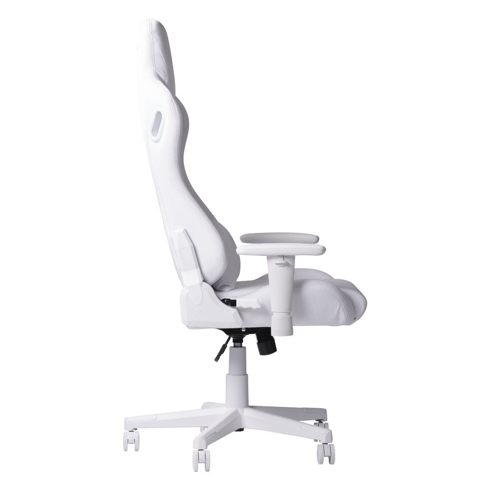 White Velvet Swivel Rolling Gaming Chair