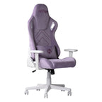 White Velvet Swivel Rolling Gaming Chair
