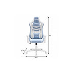 Blue And White Swivel Rolling Gaming Chair