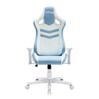 Blue And White Swivel Rolling Gaming Chair