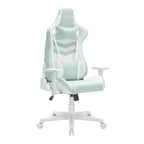 Blue And White Swivel Rolling Gaming Chair