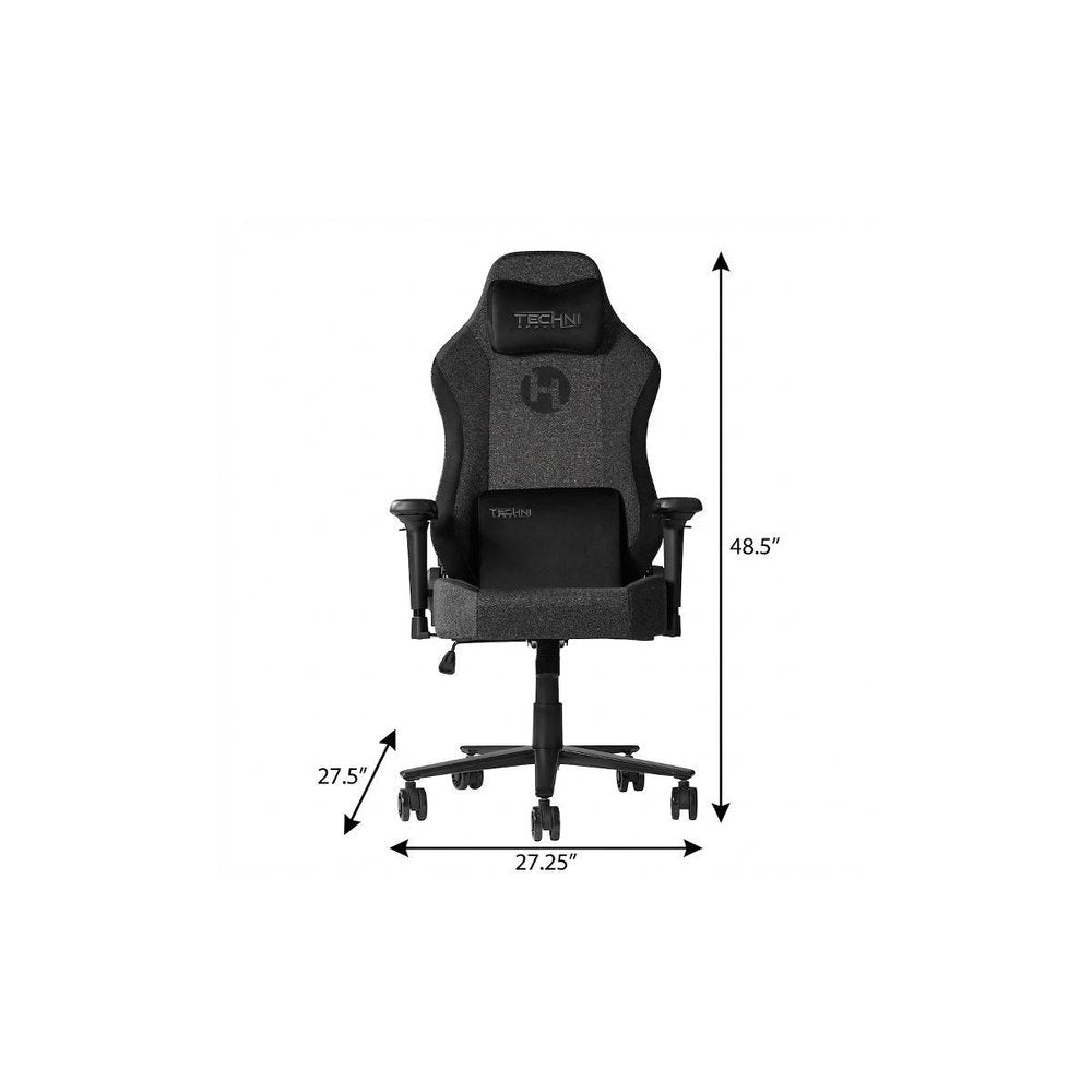 Black Swivel Rolling Gaming Chair