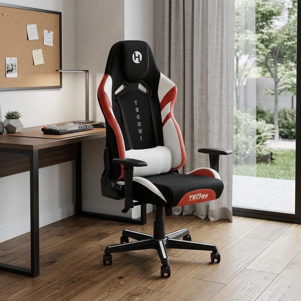 Black Swivel Rolling Gaming Chair