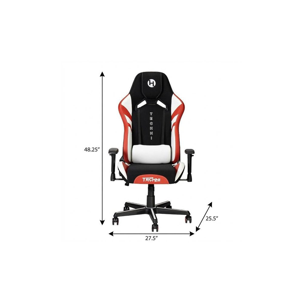 Black Swivel Rolling Gaming Chair
