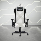 Black And White And Black Swivel Rolling Gaming Chair