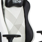 Black And White And Black Swivel Rolling Gaming Chair