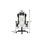 Black And White And Black Swivel Rolling Gaming Chair