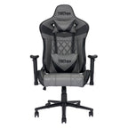 Gray And Black Adjustable Height Swivel Rolling Gaming Chair