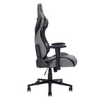 Gray And Black Adjustable Height Swivel Rolling Gaming Chair