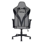 Gray And Black Adjustable Height Swivel Rolling Gaming Chair