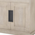 19" Brown Solid Wood Accent Cabinet With Two Doors And One Drawer