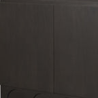 18" Dark Brown and Brown Solid Wood Accent Cabinet With Two Doors