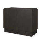 18" Dark Brown and Brown Solid Wood Accent Cabinet With Two Doors