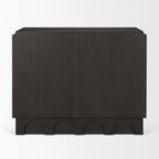 18" Dark Brown and Brown Solid Wood Accent Cabinet With Two Doors