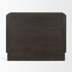 18" Dark Brown and Brown Solid Wood Accent Cabinet With Two Doors