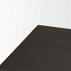 18" Dark Brown and Brown Solid Wood Accent Cabinet With Two Doors