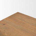 19" Brown Solid Wood Accent Cabinet With Two Doors And One Drawer