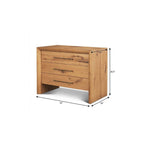 19" Brown Solid Wood Accent Cabinet With Three Drawers