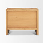 19" Brown Solid Wood Accent Cabinet With Three Drawers