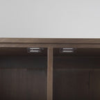 16" Brown Solid Wood Curio Cabinet With Two Doors