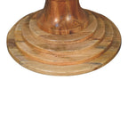 43" Brown Solid Wood Pedestal Base Round Top Dining Table