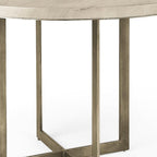 48" Brown And Gray Sled Base Dining Table