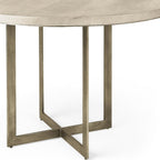 48" Brown And Gray Sled Base Dining Table