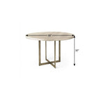 48" Brown And Gray Sled Base Dining Table