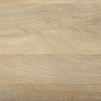 79" Brown And Black Solid Wood And Metal Pedestal Base Dining Table