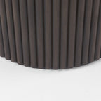 60" Dark Brown Solid Wood Pedestal Base Round Top Dining Table