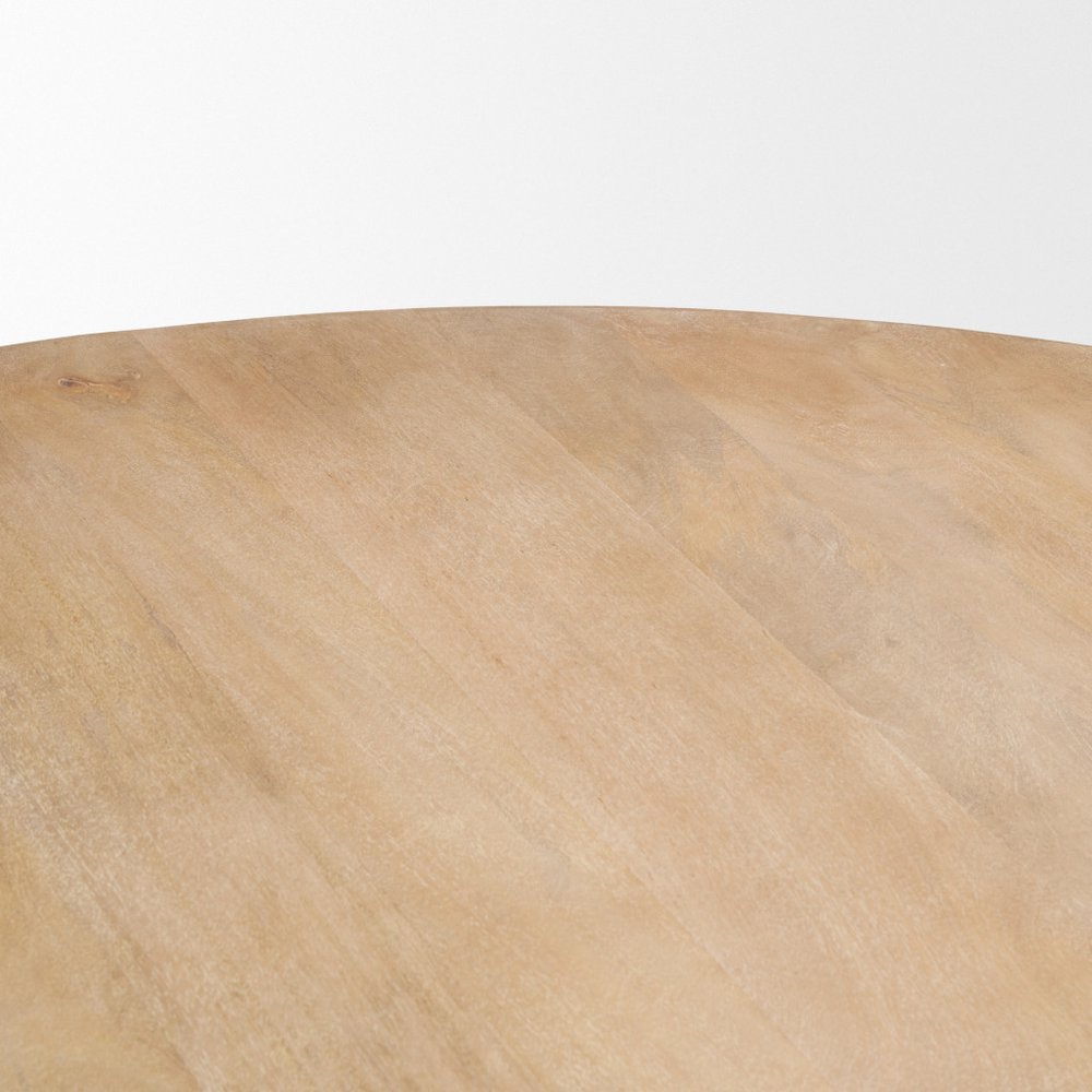 60" Dark Brown Solid Wood Pedestal Base Round Top Dining Table