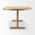 94" Light Brown Solid Wood Trestle Base Oval Dining Table